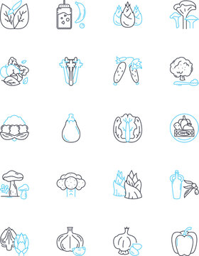 Edibles linear icons set. Brownies, Gummies, Chocolate, Cookies, Truffles, Lollipops, Candies line vector and concept signs. Caramels,Mints,Tinctures outline illustrations Generative AI