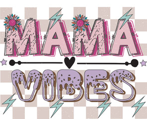 Retro Mama Sublimation Design