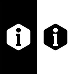 black and white information sign