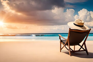 Fototapeta na wymiar Urlaub mit Handtasche, Meer und Sonne