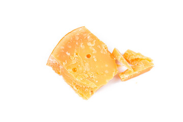Piece of old hard cheese