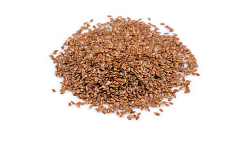 flax seeds isolated on white