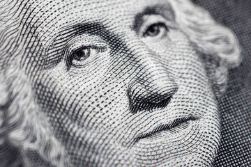 High resolution watermark detail of one dollar bill (Whashington)