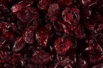 Dried cranberries  on white