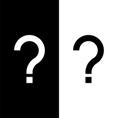 black and white question mark
