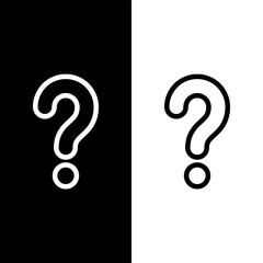black and white question mark