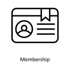 Membership Vector   outline Icons. Simple stock illustration stock