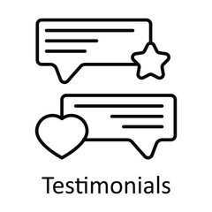 Testimonials Vector   outline Icons. Simple stock illustration stock