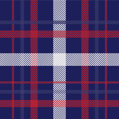Fototapeta premium Independece Day Plaid Pattern Vector Illustration