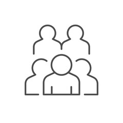 People group line outline icon