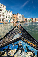 Gondola cruise on Grand Canal in Venice, Italy