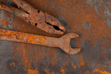 Old rusty tools