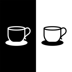 black and white coffee cup icon