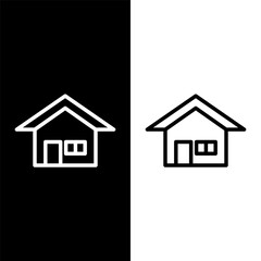 black and white house icon