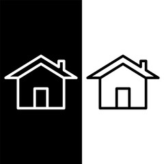 black and white house icon