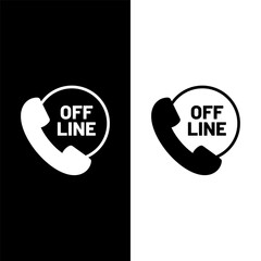 black and white telephone icon