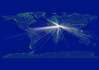 Vibrant, detailed map for Israel emphasizing export, technology, trade and innovation. Ideal for businesses, entrepreneurs. Enhance presentations and marketing materials.