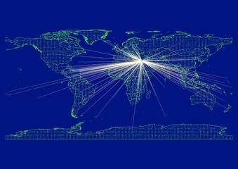 Vibrant, detailed map for Lebanon emphasizing export, technology, trade and innovation. Ideal for businesses, entrepreneurs. Enhance presentations and marketing materials.