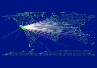 Vibrant, detailed map for Mexico emphasizing export, technology, trade and innovation. Ideal for businesses, entrepreneurs. Enhance presentations and marketing materials.