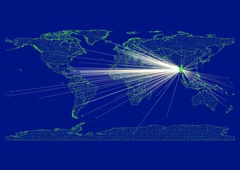 Vibrant, detailed map for Myanmar emphasizing export, technology, trade and innovation. Ideal for businesses, entrepreneurs. Enhance presentations and marketing materials.