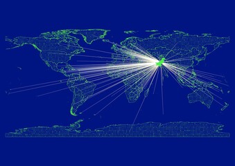 Vibrant, detailed map for Pakistan emphasizing export, technology, trade and innovation. Ideal for businesses, entrepreneurs. Enhance presentations and marketing materials.