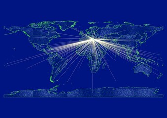 Vibrant, detailed map for Republic of Macedonia emphasizing export, technology, trade and innovation. Ideal for businesses, entrepreneurs. Enhance presentations and marketing materials.