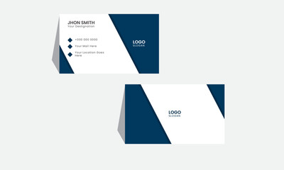 Simple business card design with blue color