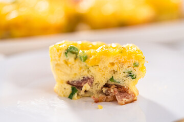 Bacon and cheese egg muffin