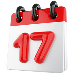 Icon 3D Calendar 17 day