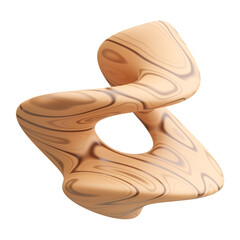 abstract shape wood 3d render illustration icon