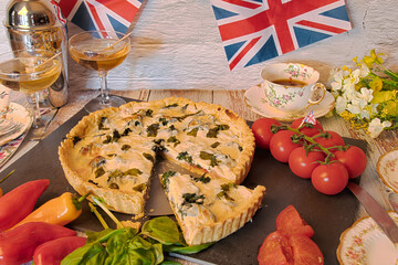 King  Charles  coronation  official dish   spinach  quiche  celebration party  