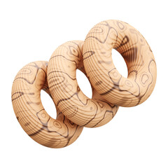 abstract shape wood 3d render illustration icon