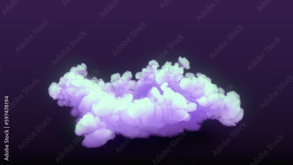 Poster explosion with neon colored chemical smoke. 3d rendering animation 4k