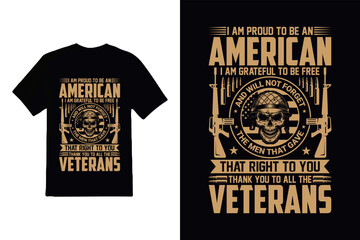 Vector American veteran t-shirt design and , U.S.A flag vector or American soldier background shirt.