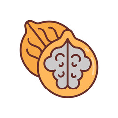 Nuts icon in vector. Illustration