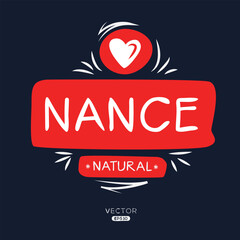 Creative (Nance) logo, Nance sticker, vector illustration.