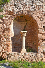 Part of column in Ionic style in Apollo's Sanctuary, Delphi, Greece