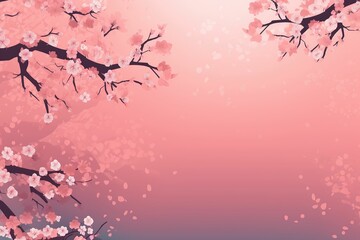 Obraz na płótnie Canvas cherry blossoms, sakura illustration, AI contents by Mdjourney