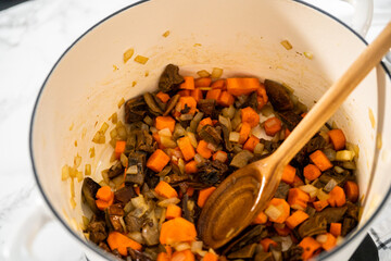 Creamy wild mushroom soup