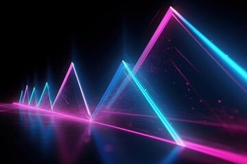 abstract futuristic background with pink blue glowing neon moving high speed wave lines and bokeh lights. Data transfer concept Fantastic wallpaper,Ai Generative