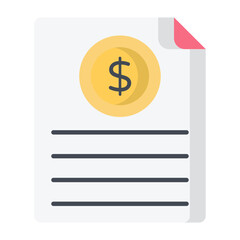 Financial Statement Flat Icon
