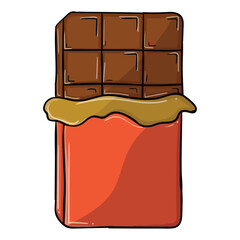 Hand drawing style of chocolate vector. Suitable for food and drink icon.