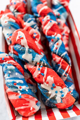 Patriotic cinnamon twists