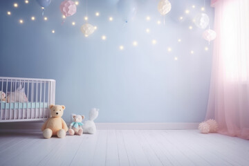 Children's room design. Illustration AI Generative