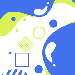 green and blue abstract background with geometric shape decoration