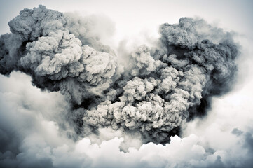 Volcanic ash cloud in the sky