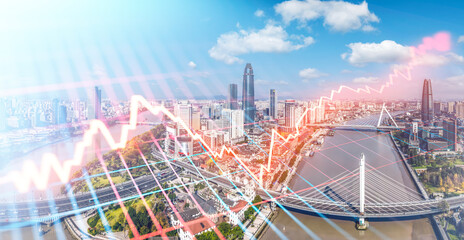 Concept of Urban Architectural Landscape and Trends in Financial Stocks, Market Securities, Real Estate, and Economic Development