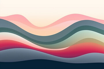 Abstract warm colorful wave background