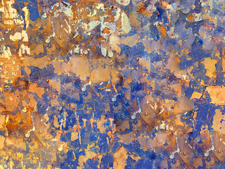 Texture wall, orange/brown/blue