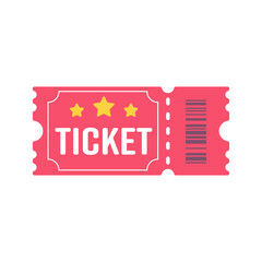 Ripped paper ticket For a movie pass or a show at the cinema